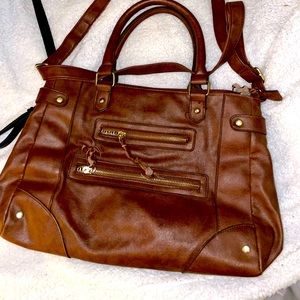 Brown tote purse